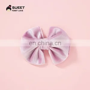 New Children's Hair Accessories Soft Velvet Baby Hairpin 21 Color Fan-shaped Bow Princess Hairpin thumbnail-5