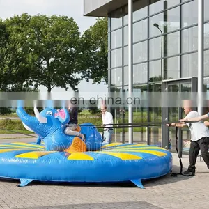 Elephant Theme Inflatable Interactive Adults Pull Riding Inflatable Sport Games For Sale thumbnail-3