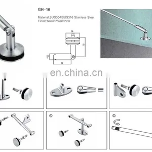 Wholesale Durable Glass Canopy Shade Awning With Stainless Steel SUS304 316 Satin Polish thumbnail-4