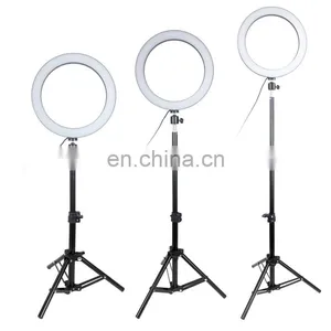 Portable Dimmable Lighting Changeable Beauty Makeup Selfie Video Cell Phone LED 14 Inch Ring Light 2M Tripod Stand thumbnail-1