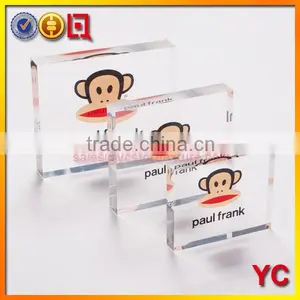 Customized Clear Solid Acrylic Brand Logo Block thumbnail-1