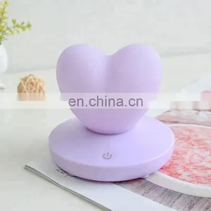 Amazon Hot Sale Silicone Heart Shape Led Romantic Atmosphere Lamp for Gift thumbnail-2