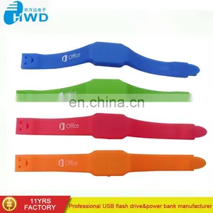 Wholesale Factory Good Quality Silicon Usb Flash Drives High Speed Usb Flash Disk With Led Watch for Bracelet thumbnail-1