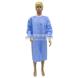 Non Woven Lab Coat For Doctor Uniform Knit Cuffs And Collar thumbnail-2