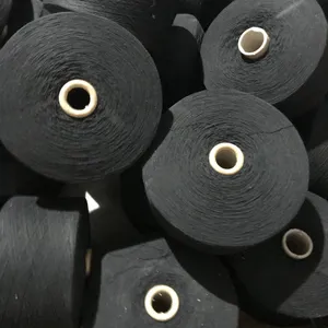 Ne8s/1 Dyed Black Color 65/35 pc or Cvc Yarn Blended Yarn for Gloves thumbnail-3