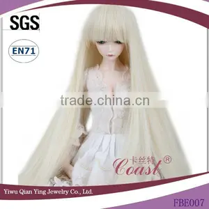 Wholesale Long Straight Blond Bjd Doll Wig on Sale thumbnail-1