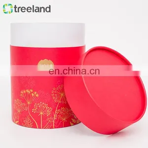 Biodegradable Recycled Printed Paper Skincare Beauty Sets Big Round Paper Boxes thumbnail-2