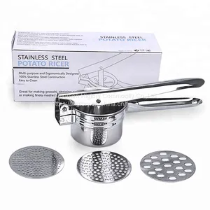 Home Using Gifts Sets Multi-functional Tools 3 Interchangeable Fineness Discs Potato Masher/Ricer thumbnail-5