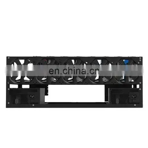 8GPU Steel Open Air Rig Frame 6GPU 8GPU Rig Case Rack With Multi-Fan Position for Graphics Card GPU thumbnail-1