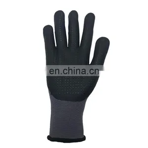 Micro-touch Exam Work Safety Gloves Printed Nitrile High Quality Half Coated With Silicone Construction, Industrial Work S - XXL thumbnail-3