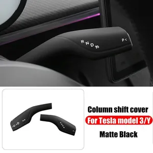 2X Gear Shift Cover ABS Plastic Carbon Fiber for Tesla Model 3 Model Y thumbnail-3