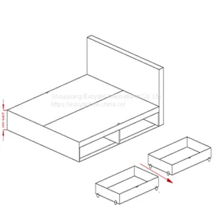 Wood Material China Supplier Customization Greece Hotel Bed thumbnail-1