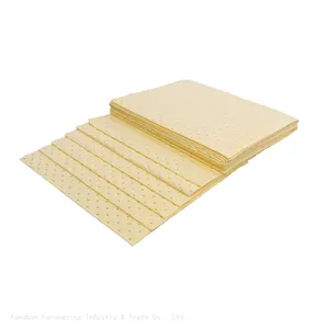 Chemical Absorbent Pads Mates For Spill Control Meltblown Medium-Weight Sonic Bonded Yellow thumbnail-2