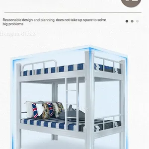 Steel Dormitory Bed Frame Riyadh: Industrial Grade Metal Bunk Bed With Storage for Staff Accommodation | Easy Assembly & High Load Capacity thumbnail-5