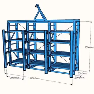 Custom Warehouse Drawer Rack Metal Storage Heavy Duty Mold Rack Manufacture thumbnail-3