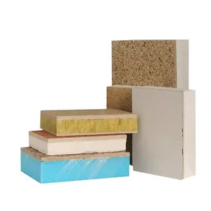 Insulation Materials Rock Wool Decorative Panel Thermal Heat Rock Wool Composite Board Insulation EPS Panels Sandwich thumbnail-3