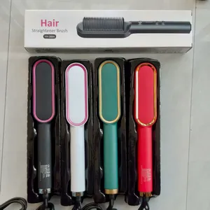 Electric Hair Straightening Brush — 40W, Dual Voltage 110-240V, Portable Hair Styler thumbnail-5