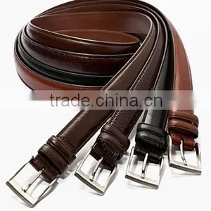 Mens Belt Genuine Leather Metal Buckle Jeans Casual Dress 40MM Wide thumbnail-1