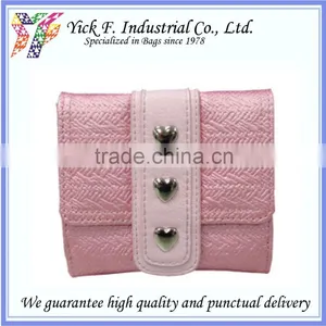 Lovely Pink Compartments Useful Women Ladies PU Leather Wallet thumbnail-1