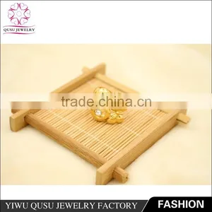2015 Yiwu New Products Gold Plated Ring With Engrave Pattern One Butterfly Shape thumbnail-1