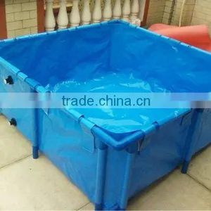 Tarpaulin Waterproof Flexible Fish Ponds , Folding Fish Tanks thumbnail-4