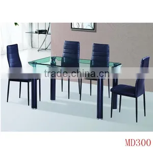 Modern Metal Glass Dining Tables and Chairs thumbnail-1
