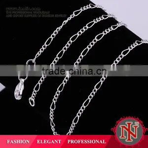 Hot Sale Irregular Size Chain Silver Fine Necklace LKNSPCC013 thumbnail-1