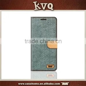 Green Jean Phone Case for Samsung Galaxy J7 With Card Holders thumbnail-1
