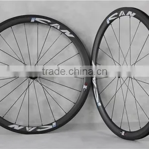 Powerway R13 Sapim Spokes Carbon Fiber Clincher Wheelset W40C thumbnail-1