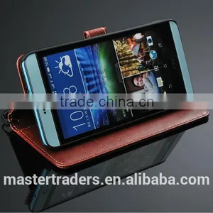 Free Shipping Original Fashion 64 Grain Stand Holder Wallet Flip PU Leather Case For HTC 826 MT-3170 thumbnail-4