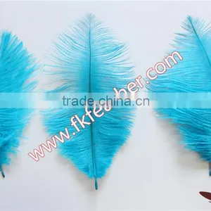 Natural Craft Ostrich Feather Fabric And Blue Decoration Ostrich Feather Coat thumbnail-5