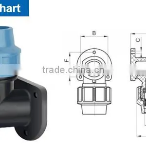 PP Wall Plate Elbow Fitting thumbnail-2