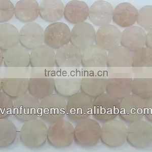 Natural Rose Quartz Round Coin,sizes Can be 15mm,20mm,25mm,30mm thumbnail-1