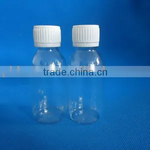 100ml PET Plastic Clear Medicine Liquid Bottles With Graduation of Scale, Graduation Line thumbnail-1