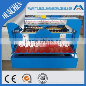 T12 Trapezoidal Metal Roof Tile Roll Former and Cutter thumbnail-3
