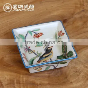Korean Pure Hand Painted Ceramic Popcorn Bowl thumbnail-4