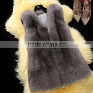 QYQX Cheap Fashionable Silver Fox Fur Vest thumbnail-4