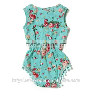 Wholesale KAIYA Newborn Bodysuit Baby Romper Flower Cotton Infant Clothing thumbnail-2