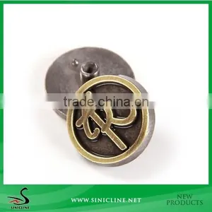 Sinicline Custom Round Metal Tag With Embossed Logo thumbnail-1