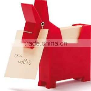 Pony Desktop Memo Note Holder Stand Office Gift With Pen Clip,Bk4111 thumbnail-2