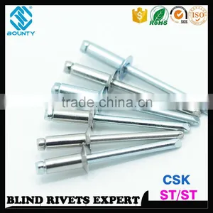 ISO 15980 STEEL BODY STEEL MANDREL CSK HEAD STEEL BLIND RIVETS thumbnail-1