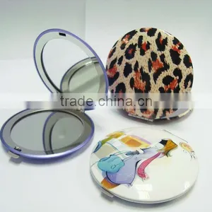 Smooth Clip Round Metal Stand Table Mirror in Mirror Finish Aluminium Frame thumbnail-1