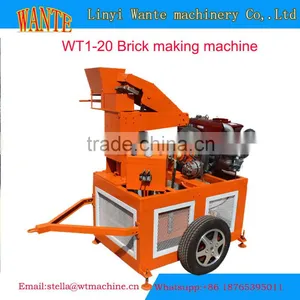 WT1-20 China Clay Brick Making Machine Manual Compressed Earth Block Machine Small thumbnail-1