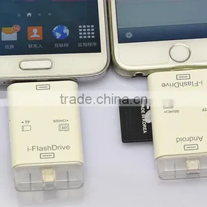 I-Flash Drive OTG for Iphone/ipad/ipo/andoir With TF SD Reader USB Flash Drive Logo Custom thumbnail-4