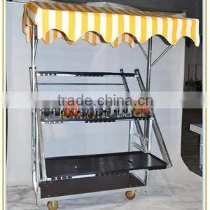 Metal Plant Trolley With Wheels and Sunshade Roof thumbnail-1