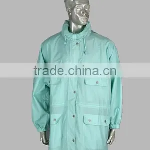 Raincoat Polyester Cycling Rain Jacket With Concealed Hood thumbnail-1