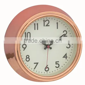 Fasional Decoractive Hall Way Rose Gold Metal Wall Mounted Clock thumbnail-1