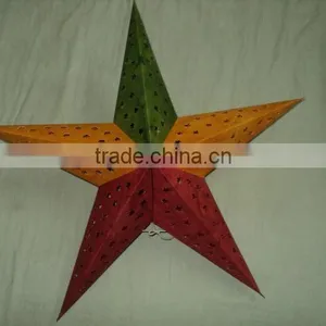 New Rasta Batik Paper Stars Lanterns Indian Bulk thumbnail-1