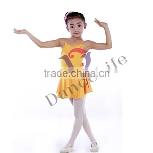 C2123 Ballet Dance Girls Camisole Leotards With Skirt thumbnail-2