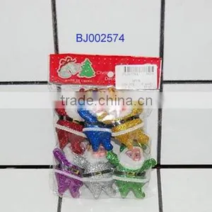 Very Cheap Lovely Merry Christmas Gift Small Decorative Items Hanging Fabric Santa Claus thumbnail-1